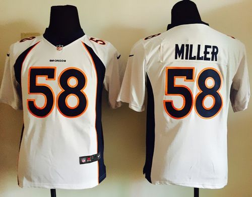 Nike Broncos #58 Von Miller White Youth Stitched NFL Elite Jersey